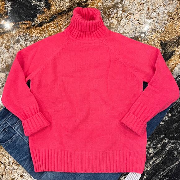 NWT Fuchsia Pink Turtleneck Sweater - SIZE MEDIUM - Picture 2 of 6